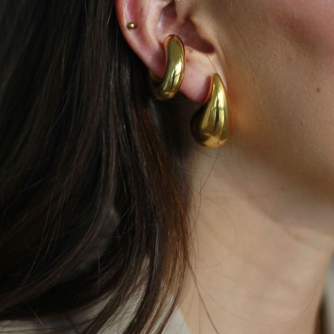 Gold bottega veneta earring