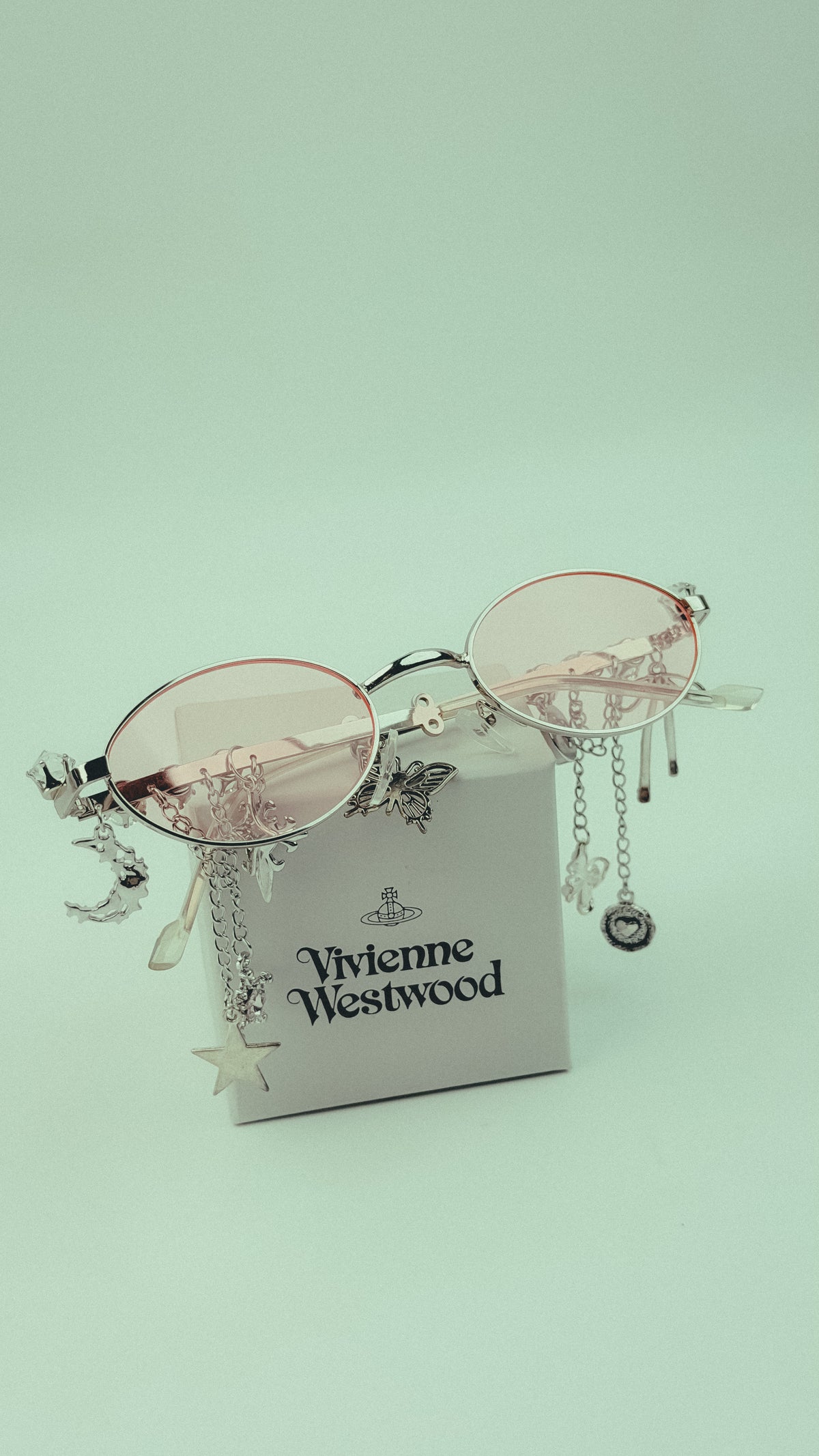 Fairycore Oval Sunglasses with Charms