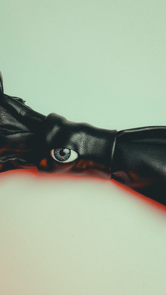 Black Leather Eye Tie