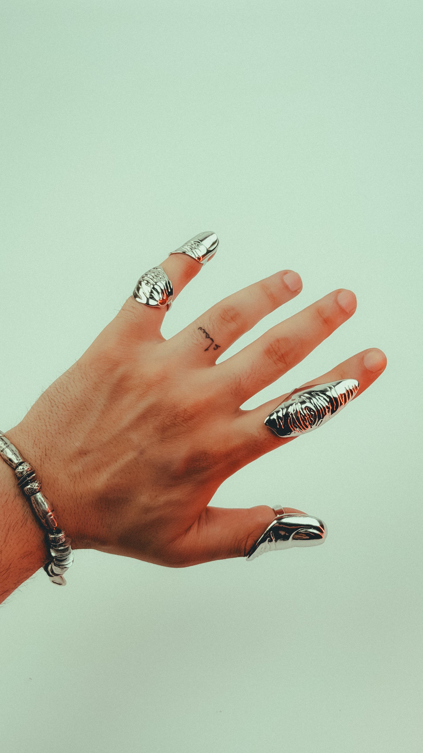 Surrealist Sterling Silver Fingertip Armor