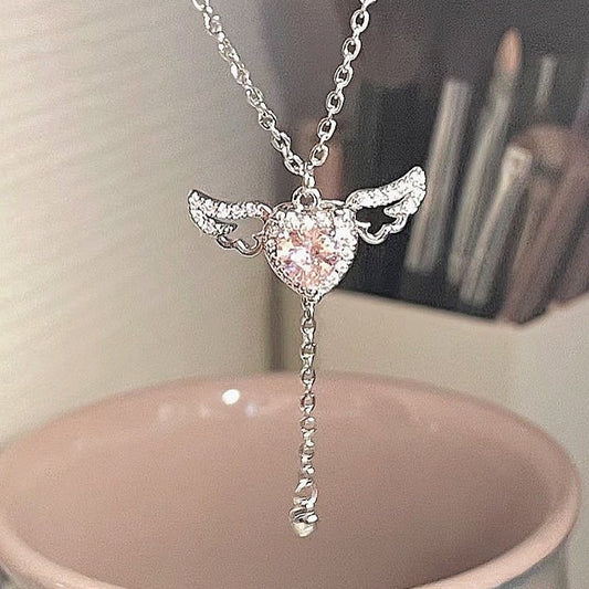 Flying heart necklaces