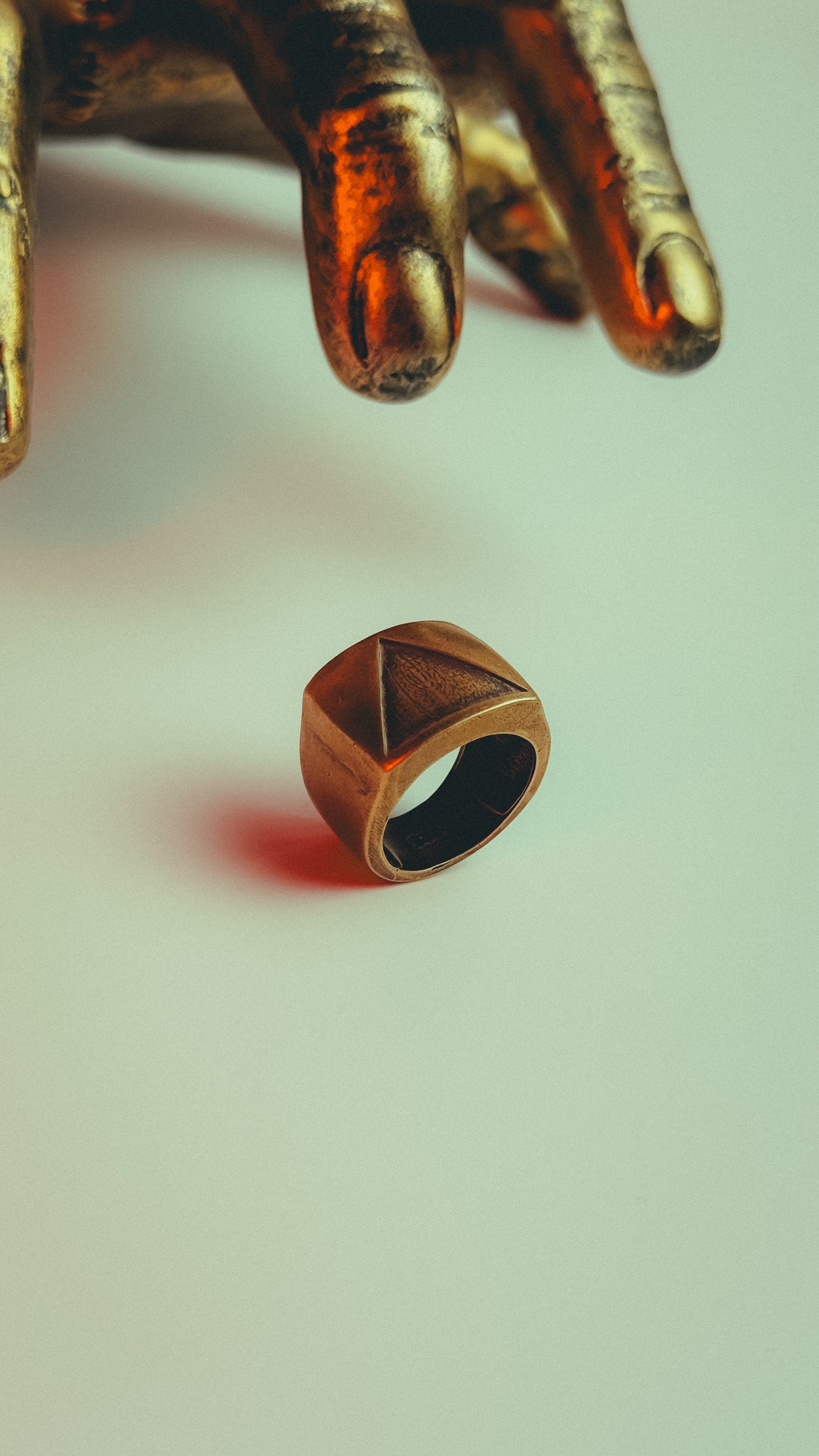 Modern Ring with Triangle Design