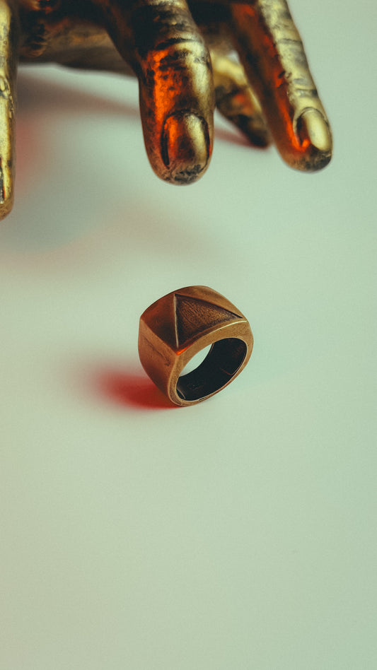 Modern Ring with Triangle Design