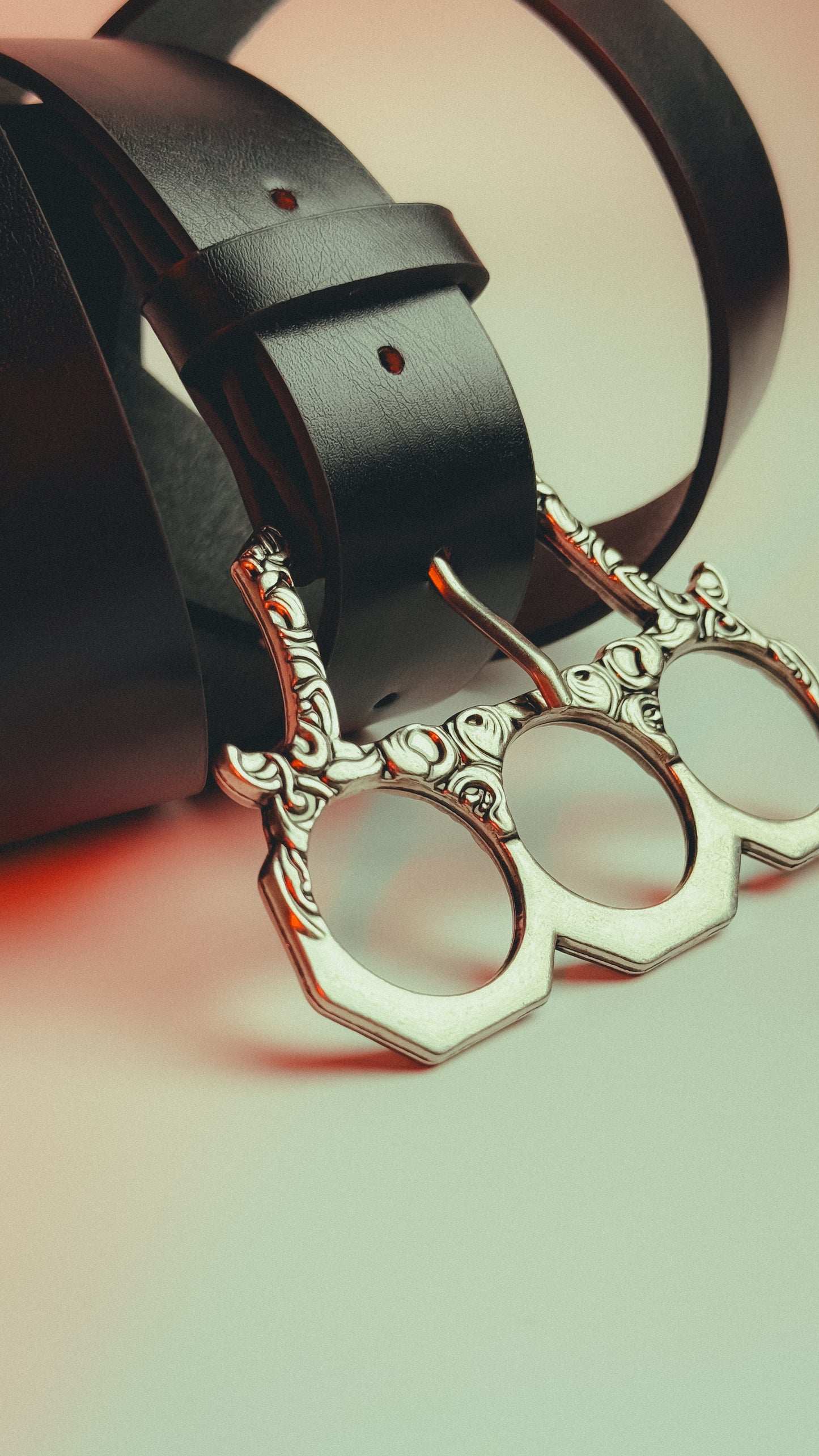 Vintage Knuckle Buckle Leather Belt