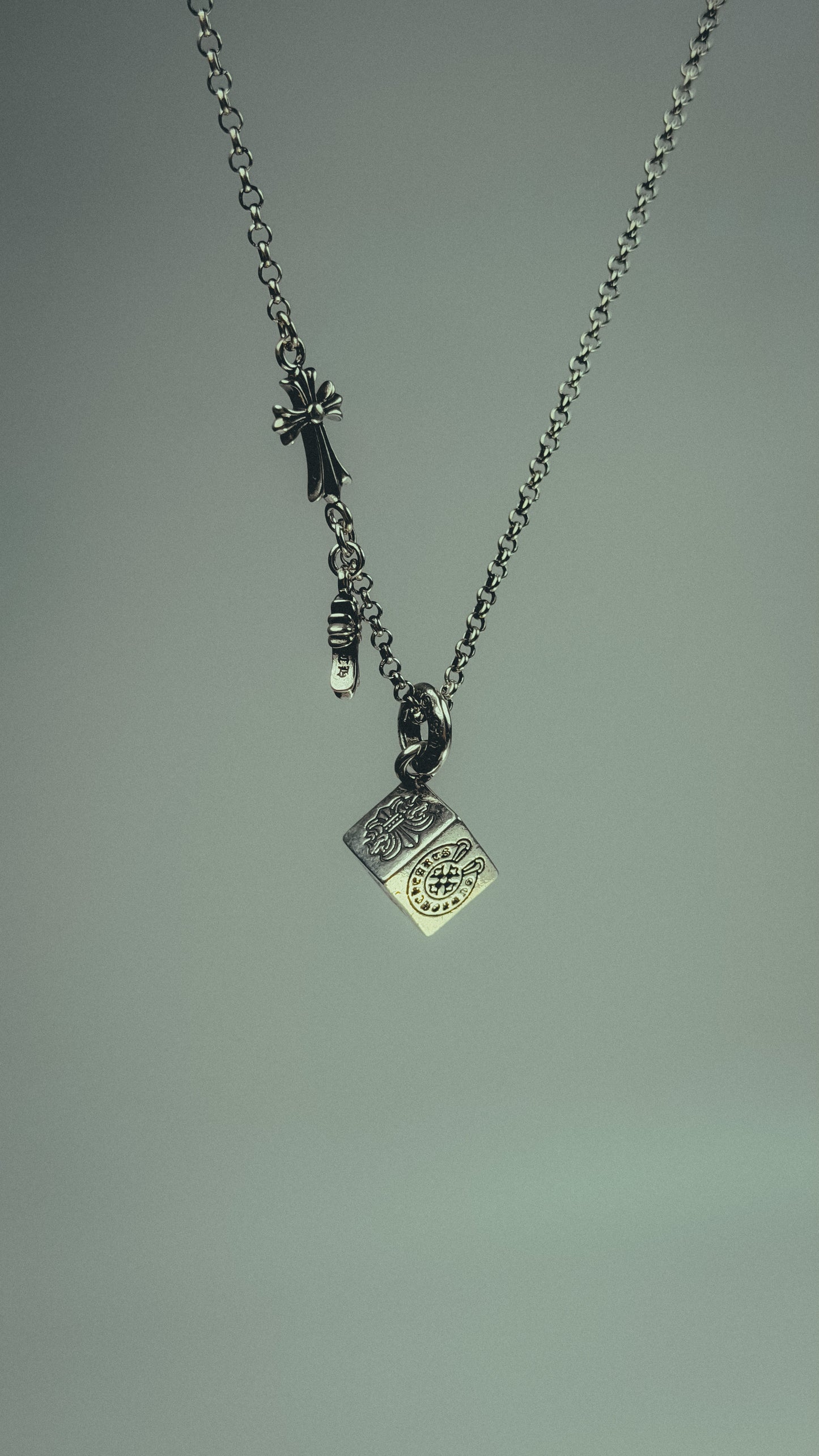 Dice CHROME HEARTS  CROSS Necklace