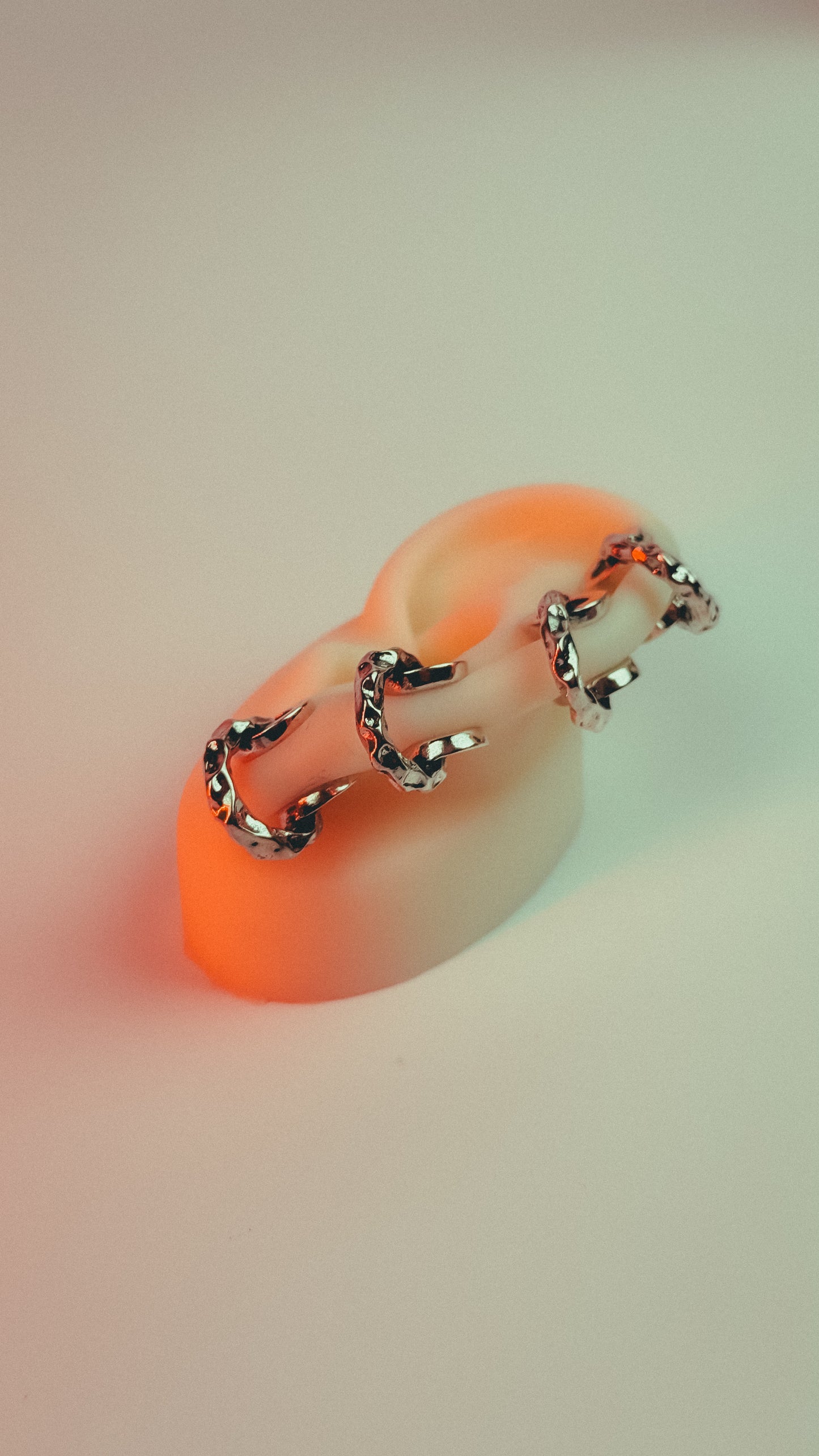 Vintage Silver earrings (بدون ثقب)