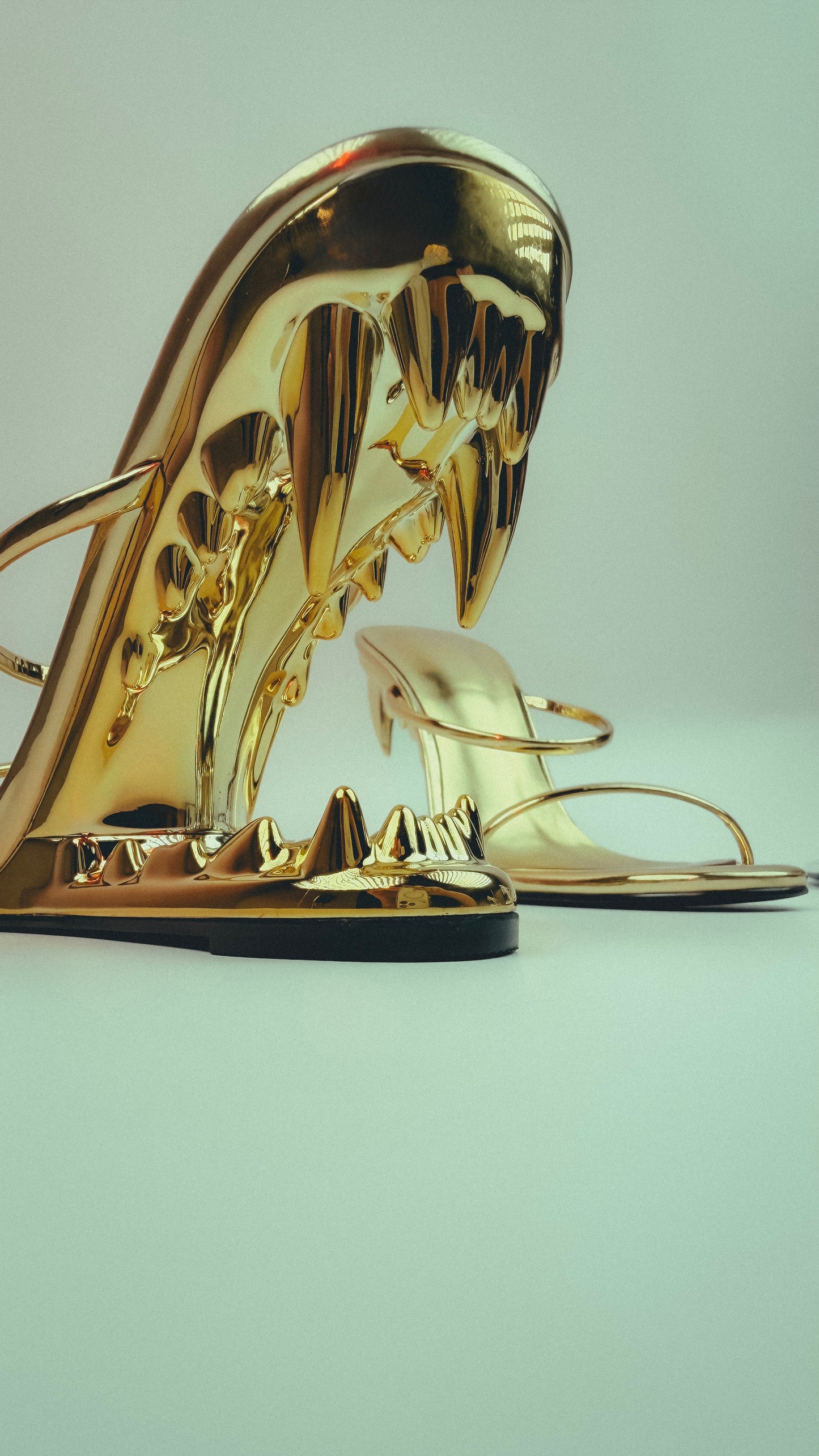 Muiof Sculptured Wedged Heel Sandals