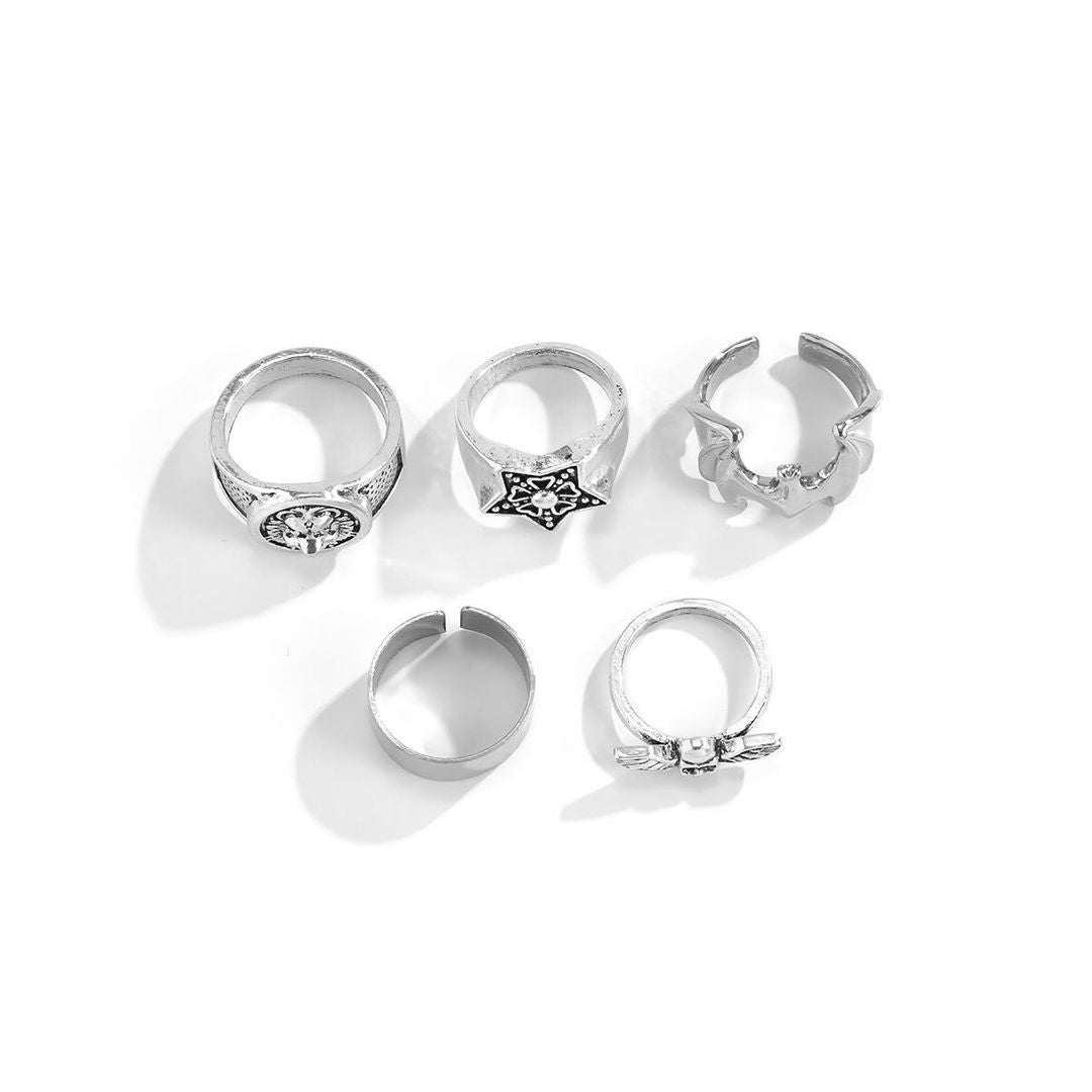 6Pcs Vintage  Rings for Men